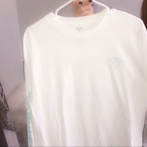 White Long Sleeve Diamond Shirt